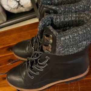 Black lace up boots